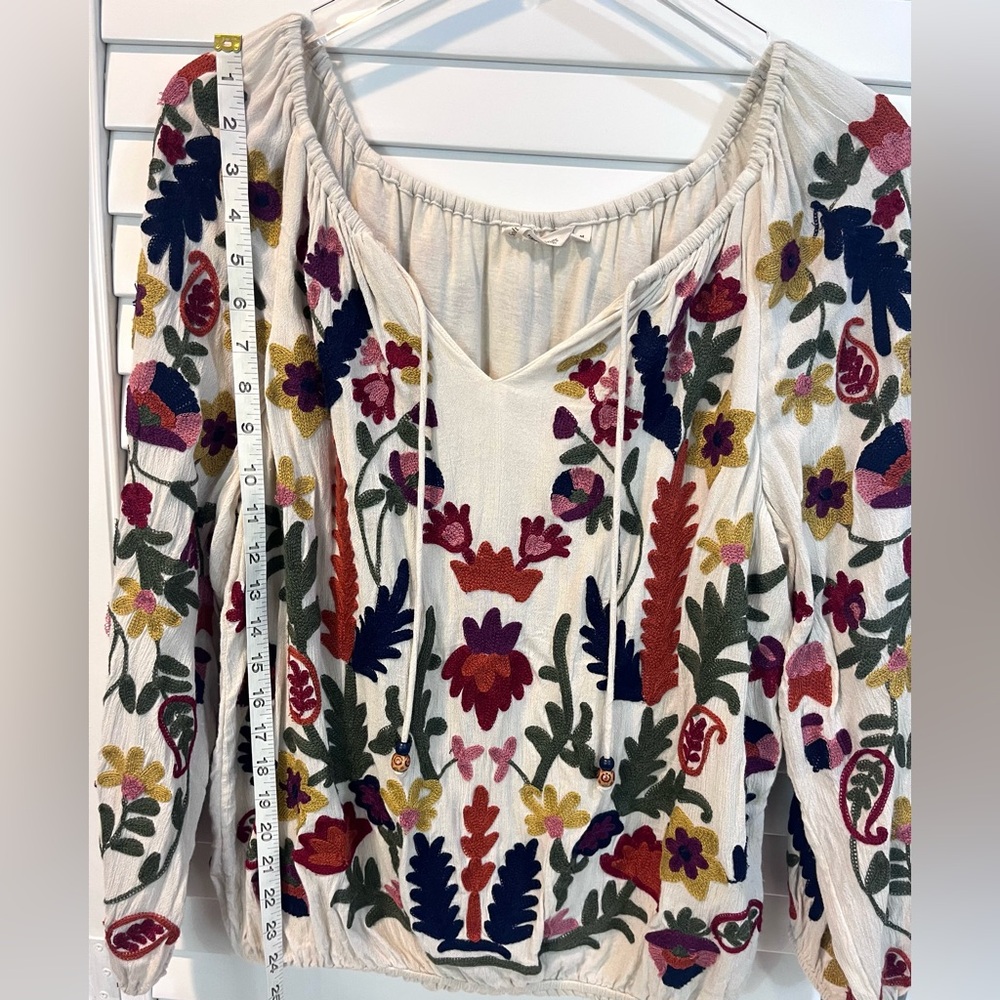 Soft Surroundings Banjara Gypsy Boho Peasant Top Sz M - Picture 7 of 13